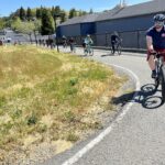 Bikers riding in Marin