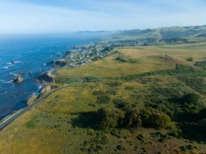 Aerial view of Carrington Coast Ranch. Photo Credit: TOPO Collective